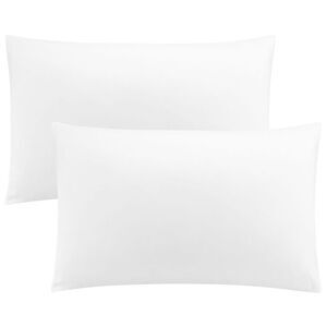 Pillowcases 2Pcs, Viscose from Bamboo with Zipper White Standard